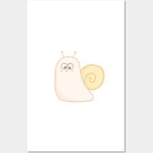 Cute cartoon kawaii snail Posters and Art